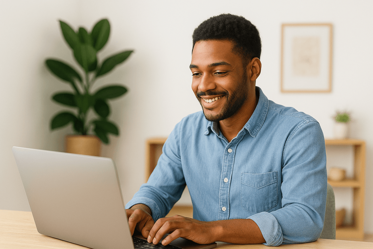 Web developer working on a project